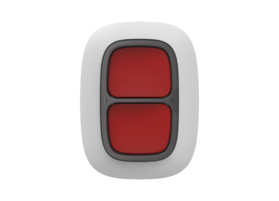 AJAX DoubleButton White Bezdrôtové tiesňové dvojtlačidlo